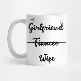 Girlfriend Fiancee Wife, Just Married, Wifey, Fiance, Honeymoon, Christmas Gift for Wife, Cotton Anniversary, 2nd Mug